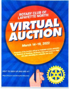 2022 Virtual Auction Rotary Club Lafayette North