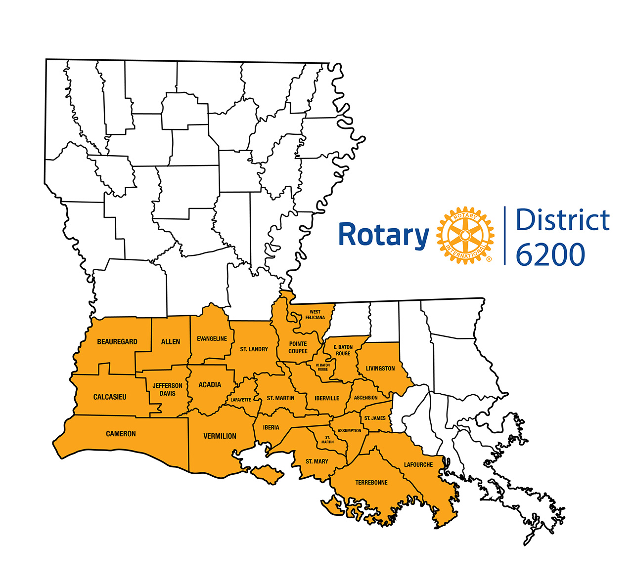 Rotary District 6200 Map